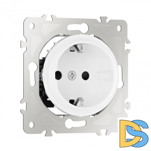 Розетка с заземлением и шторками Arte Milano 202.40-1.white