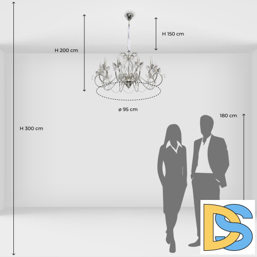 Подвесная люстра Chiaro Валенсия 299012410