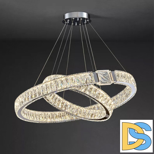 Подвесная люстра Delight Collection D8010P/2R/D800+600 silver