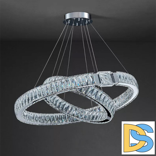 Подвесная люстра Delight Collection D8010P/2R/D800+600 silver