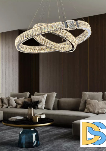 Подвесная люстра Delight Collection D8010P/2R/D800+600 silver