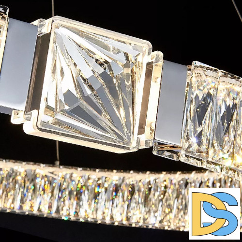 Подвесная люстра Delight Collection D8010P/2R/D800+600 silver