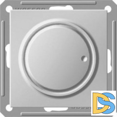 Диммер поворотно-нажимной, 600Вт для л/н и эл.трансф., Матовый хром, серия Wessen 59, Schneider Electric