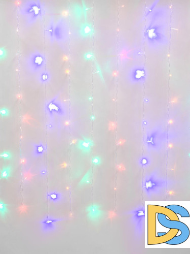 Светодиодная гирлянда Uniel (07943) занавес разноцветный ULD-C2030-240/DTA Multi IP20