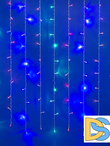 Светодиодная гирлянда Uniel (07943) занавес разноцветный ULD-C2030-240/DTA Multi IP20