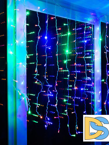 Светодиодная гирлянда Uniel (07943) занавес разноцветный ULD-C2030-240/DTA Multi IP20