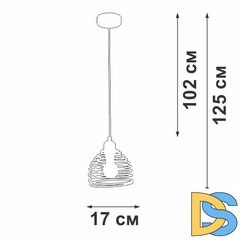 Подвесной светильник Vitaluce V2854-1/1S