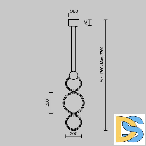 Подвесной светильник Maytoni Link MOD357PL-L20BS3K