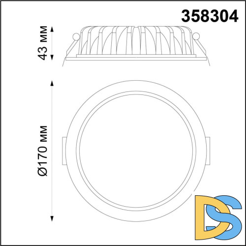 Влагозащищенный светильник Novotech 358304