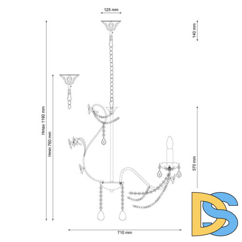 Подвесная люстра Lucia Tucci Fiori Di Rose 186.8