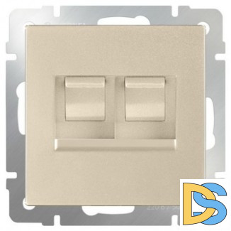 W1191111/ Накладка для двойной розетки Еthernet RJ-45 (шампань)