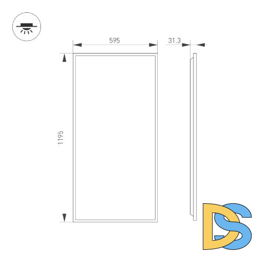 Панель светодиодная Arlight DL-TITAN-S600x1200-60W Day4000 052818