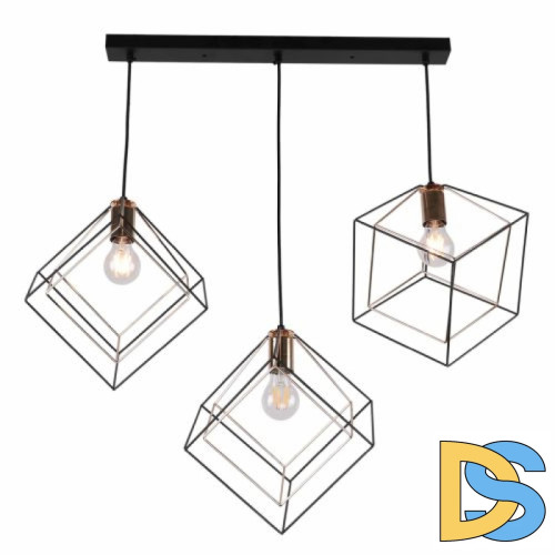 Подвесной светильник IMEX MD.0830-3-P BK+FGD