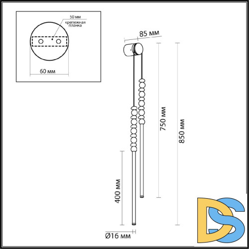 Настенный светильник Odeon Light Monella 6640/16WL