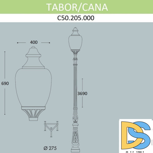 Садовый светильник Fumagalli C50.205.000.AYE27