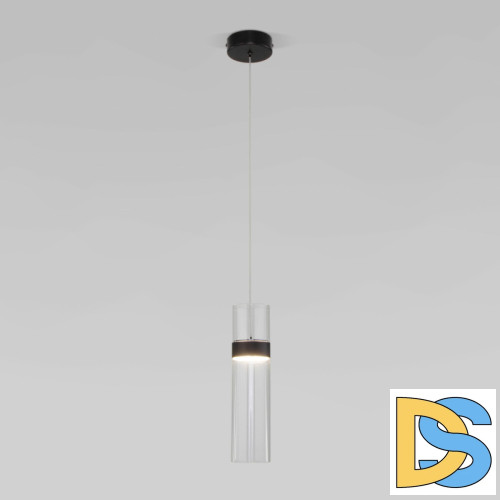 Подвесной светильник Eurosvet Lumen 50244/1 LED черный/прозрачный a061288
