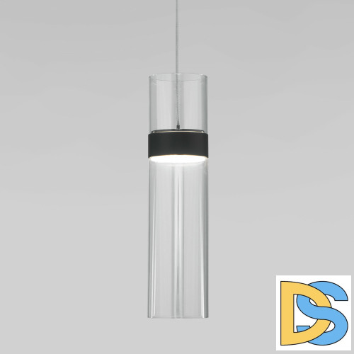 Подвесной светильник Eurosvet Lumen 50244/1 LED черный/прозрачный a061288