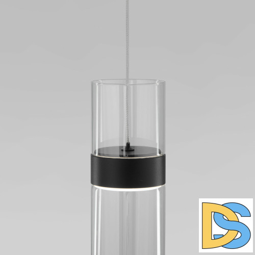 Подвесной светильник Eurosvet Lumen 50244/1 LED черный/прозрачный a061288