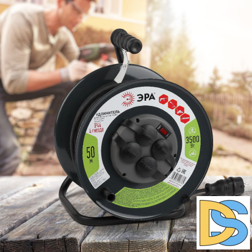 Удлинитель силовой Эра RMx-4es-3x1.5-50m-IP44(KG) Б0046804