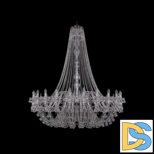 Подвесная люстра Bohemia Ivele Crystal 1409/24/530/h-160 Ni