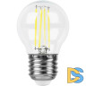 Лампа светодиодная филаментная Feron E27 11W 2700K Шар Прозрачная LB-511 38015