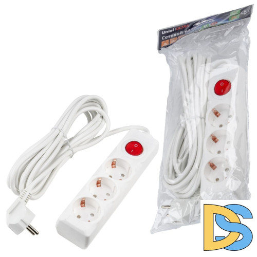Удлинитель бытовой Uniel Ultra S-GCU3-5B WHITE UL-00010018
