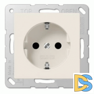Розетка Jung AS 500 с заземляющими контактами 16 А/250В Слоновая кость