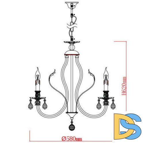 Подвесная люстра Rivoli Melanie 1020-206 Б0047907