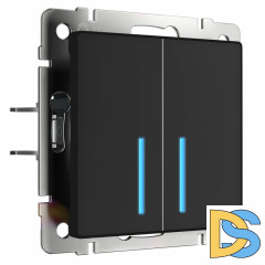 Сенсорный выключатель двухклавишный с подсветкой Werkel 4690389179570 W4520008