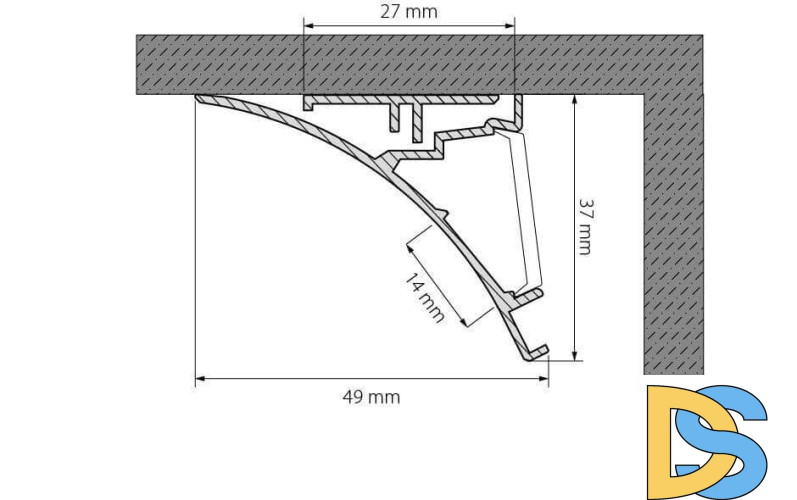 Профиль Arlight KARNIZ-R-2000 ANOD 021649