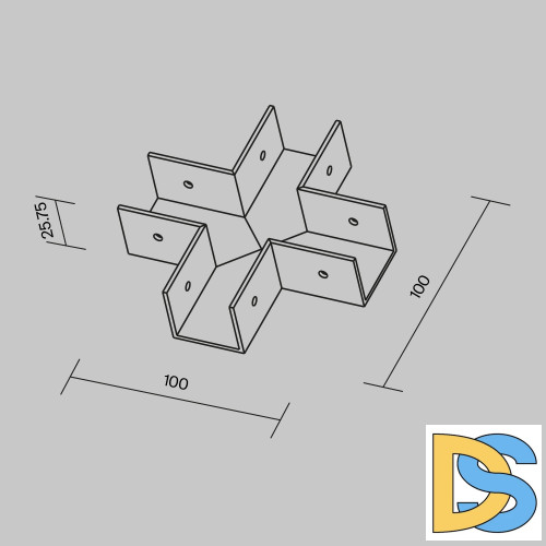 Коннектор X-образный для профиля Maytoni Elasity O-TR001-CC