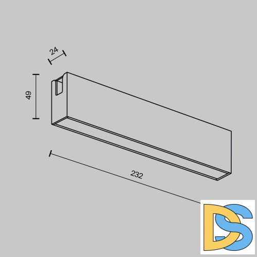 Трековый магнитный светильник Maytoni Basis TR151-1-12W4K-BS