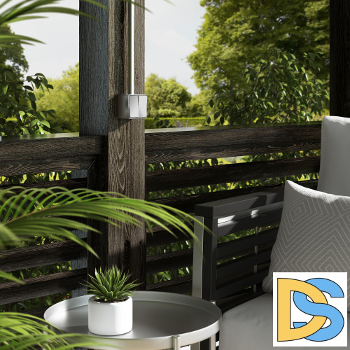 Выключатель двухклавишный Werkel влагозащищенный Gallant (серебряный) W5020206