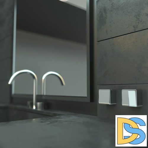 Выключатель двухклавишный Werkel влагозащищенный Gallant (серебряный) W5020206