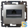 Розетка компьютерная RJ45 Legrand Valena 5e кат UTP с захватами алюминий 770230