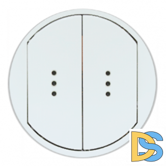 Лицевая панель для выключателя Legrand Celiane 2-клав, подсветка, белая, 68004