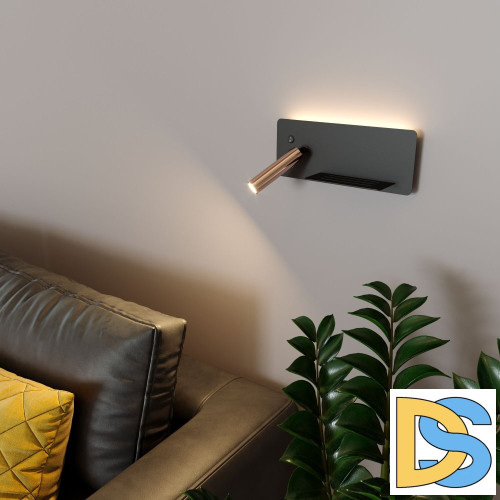 Светодиодный спот Elektrostandard Fant R LED чёрный/золото MRL LED 1113 4690389168390