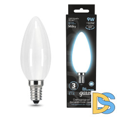 Лампа светодиодная филаментная Gauss E14 9W 4100К матовая 103201209