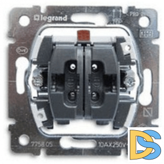 Механизм двухклавишного переключателя проходного Legrand Galea Life