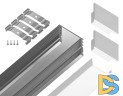 Алюминиевый накладной профиль Ambrella Light Alum Profile GP1750AL
