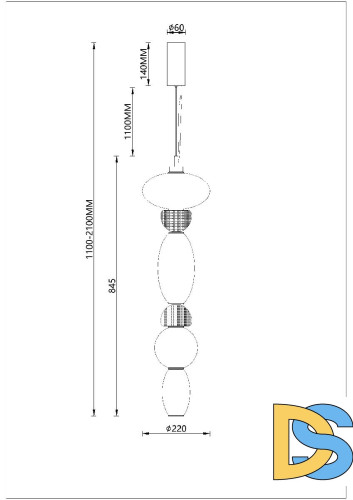 Подвесной светильник Divinare Ambra 5016/17 SP-36