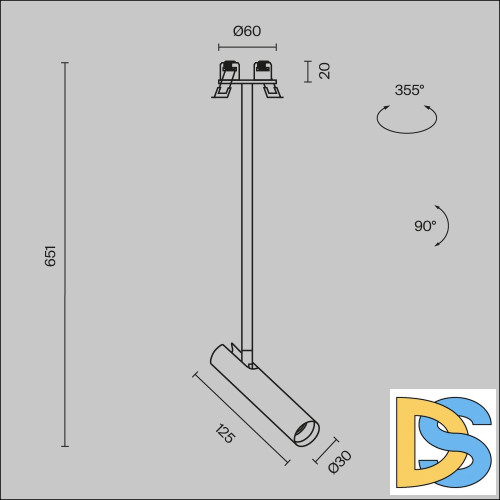 Спот Maytoni Focus T P141RS-L125-6W3K-W