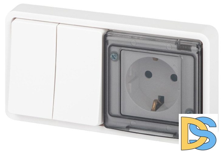 Блок розетка с выключателем Эра Эксперт 11-7522-01 Б0063274