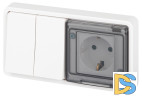 Блок розетка с выключателем Эра Эксперт 11-7522-01 Б0063274
