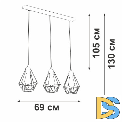 Подвесной светильник Vitaluce V2803-1/3S