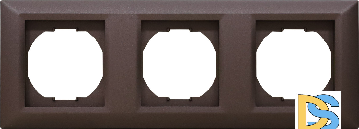 Рамка 3-я коричневая Vesta-Electric Roma Choco