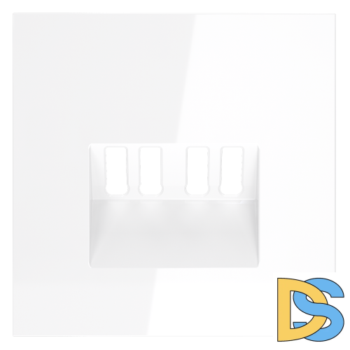 Накладка для розетки акустической 4-местной , S70 (белый глянцевый)