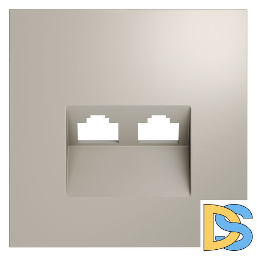 Накладка для розетки компьютерной двойной RJ45+RJ45 кат.6, S70 (кашемир)