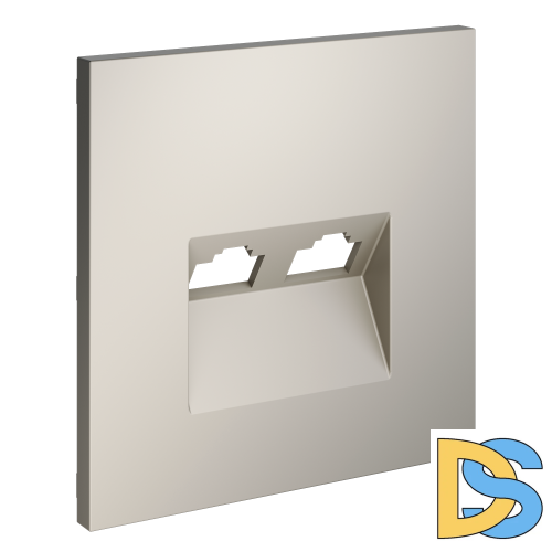 Накладка для розетки компьютерной двойной RJ45+RJ45 кат.6, S70 (кашемир)