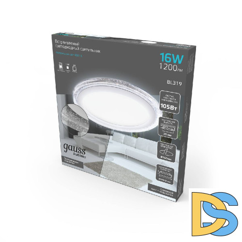 Встраиваемый светодиодный светильник Gauss Backlight Bubbles BL319
